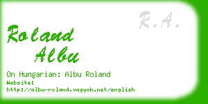 roland albu business card